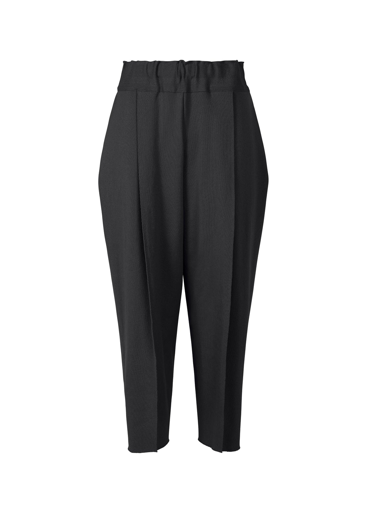 A product shot of the ISSEY MIYAKE CAMPAGNE pants in black.
