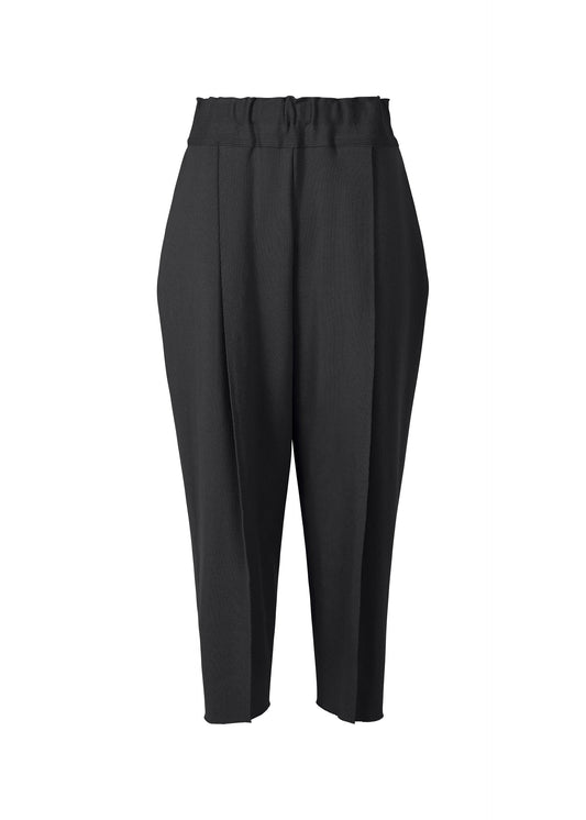 A product shot of the ISSEY MIYAKE CAMPAGNE pants in black.