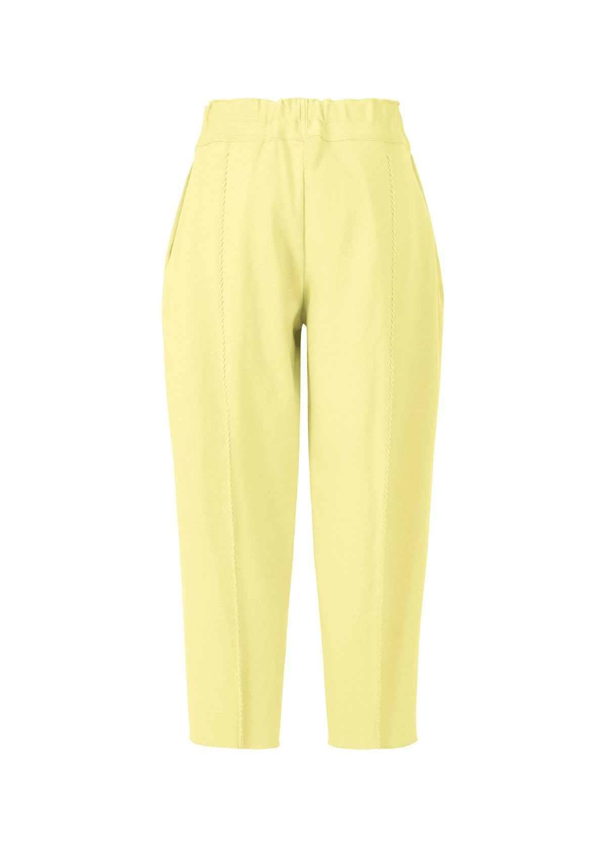 A detail shot of the ISSEY MIYAKE CAMPAGNE pants.