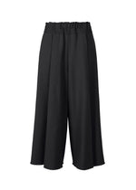 A product shot of the ISSEY MIYAKE CAMPAGNE pants in black.