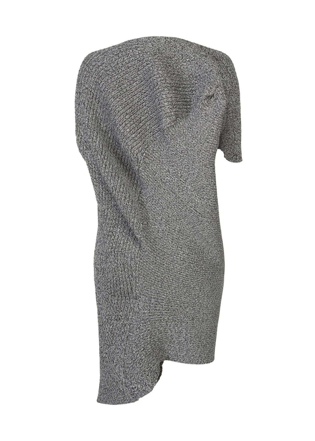 A detail shot of the ISSEY MIYAKE FOUND STONE dress.