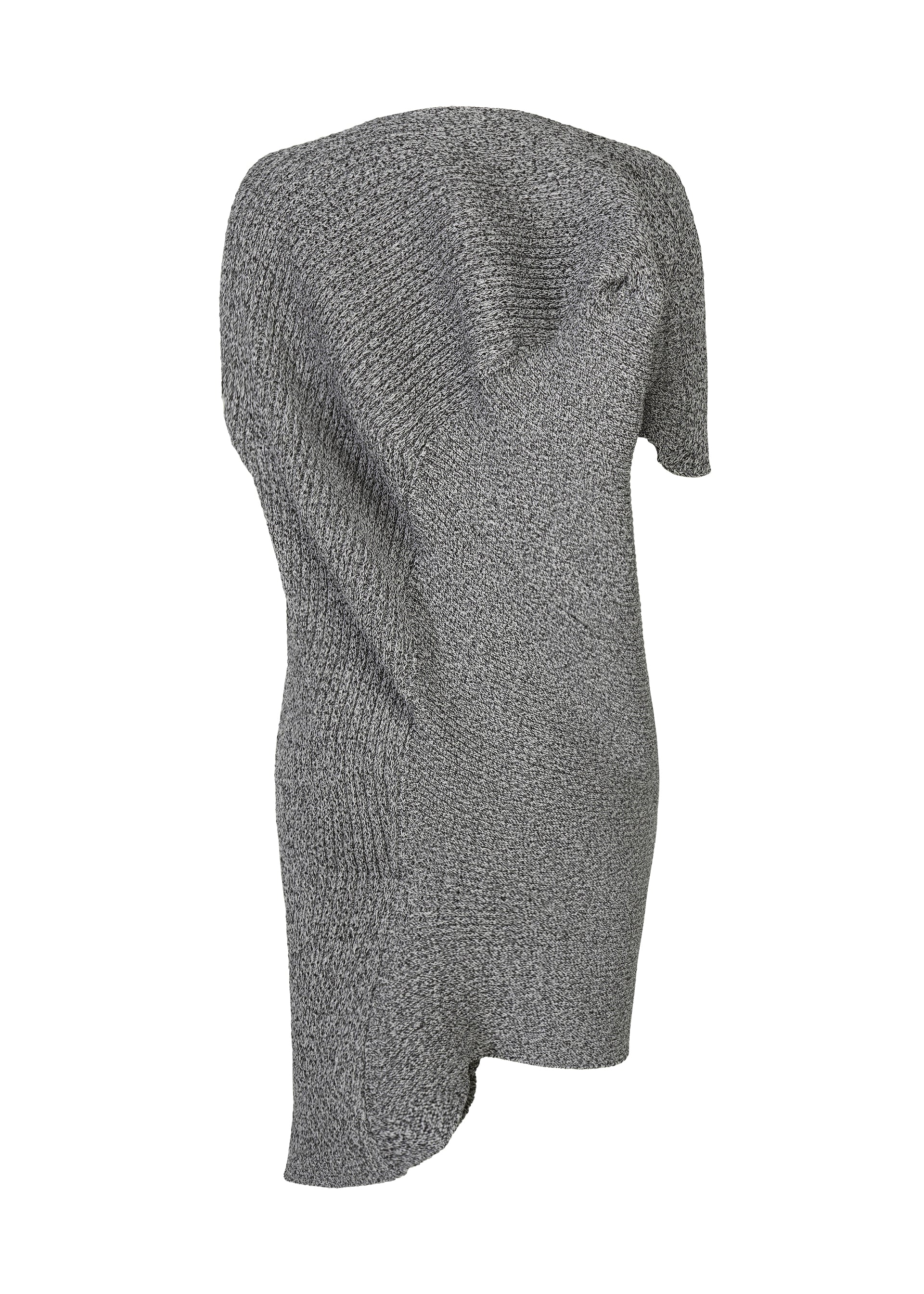 A detail shot of the ISSEY MIYAKE FOUND STONE dress.
