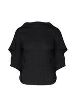 A product shot of the ISSEY MIYAKE PRANCE top in black.