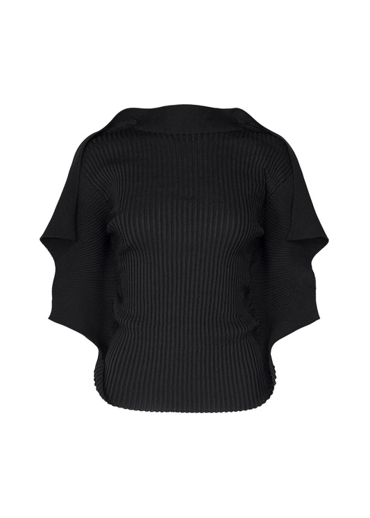 A product shot of the ISSEY MIYAKE PRANCE top in black.