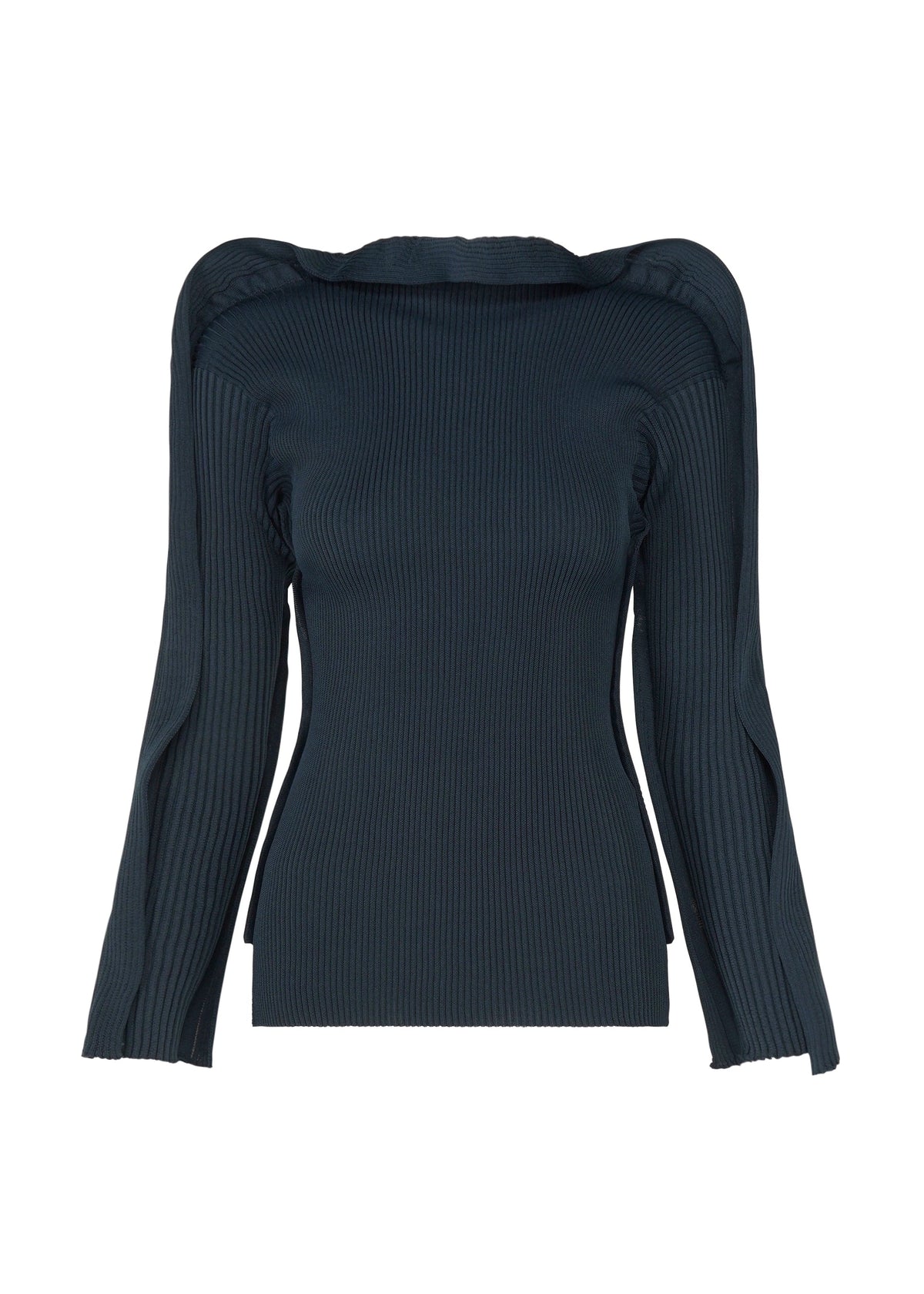 A product shot of the ISSEY MIYAKE PRANCE top in navy.