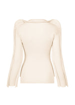 A detail shot of the ISSEY MIYAKE PRANCE top.