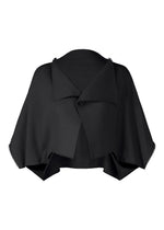 A product shot of the ISSEY MIYAKE CAMPAGNE cardigan in black.
