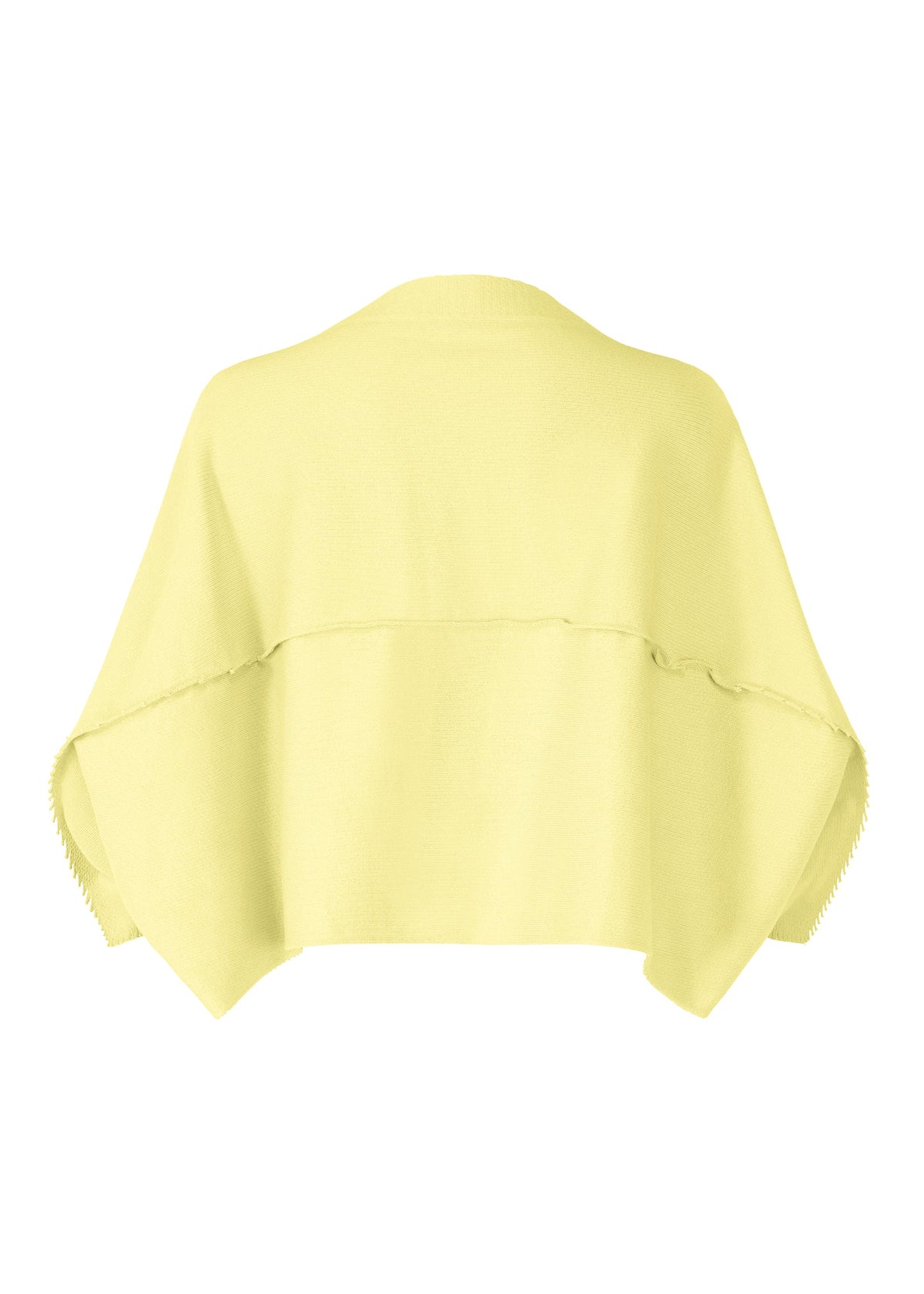 A detail shot of the ISSEY MIYAKE CAMPAGNE cardigan.
