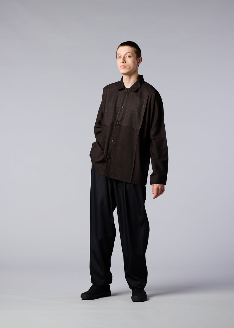 WOOL LIKE COMPACT SHIRT Shirt Brown