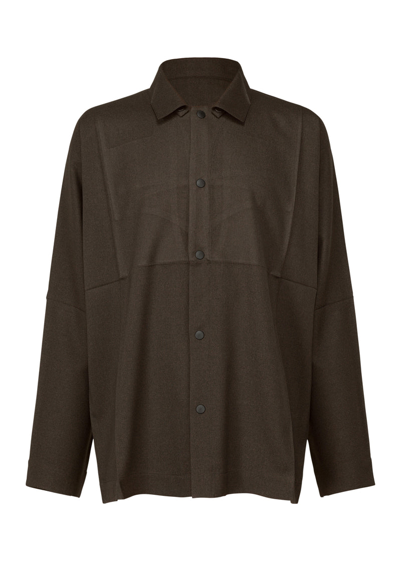 WOOL LIKE COMPACT SHIRT Shirt Brown