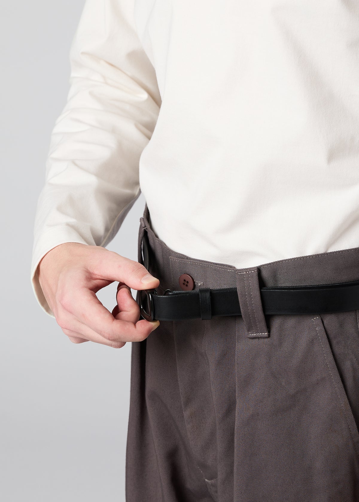 OVAL Belt Dark Brown