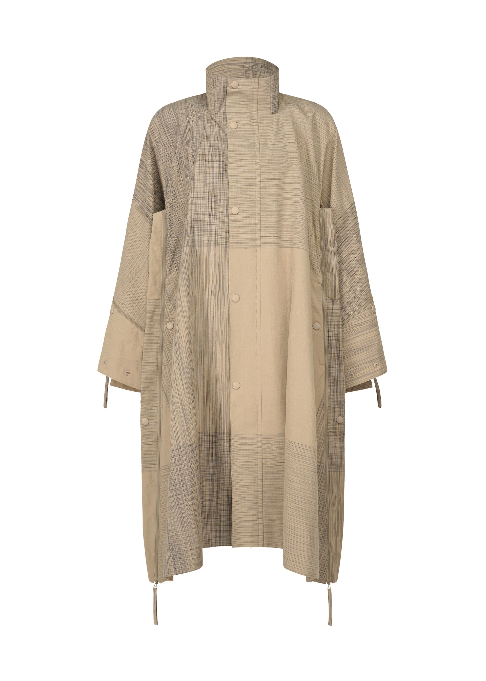 A product shot of the IM MEN KASURI coat in beige (41).