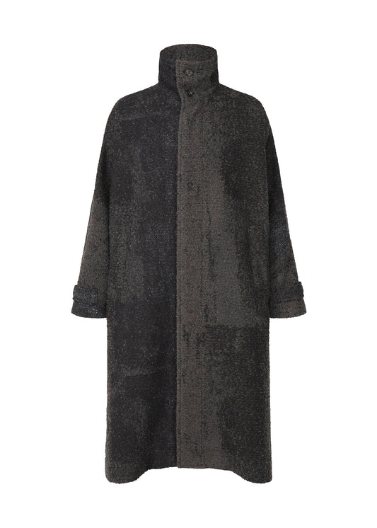 A product shot of the IM MEN PAINTING JACQUARD coat in black (15).