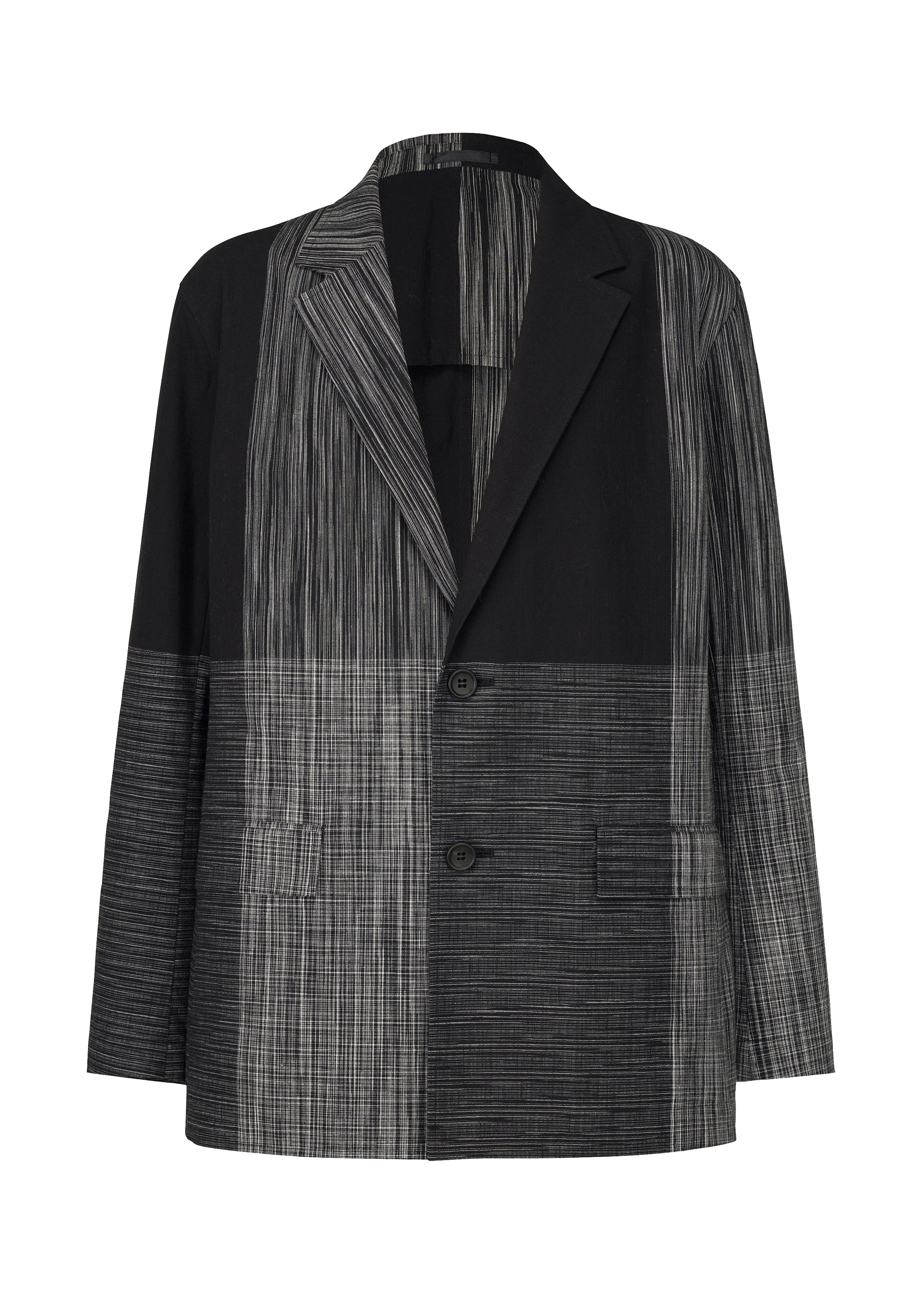 A product shot of the IM MEN KASURI jacket in black (15).