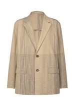 A product shot of the IM MEN KASURI jacket in beige (41).