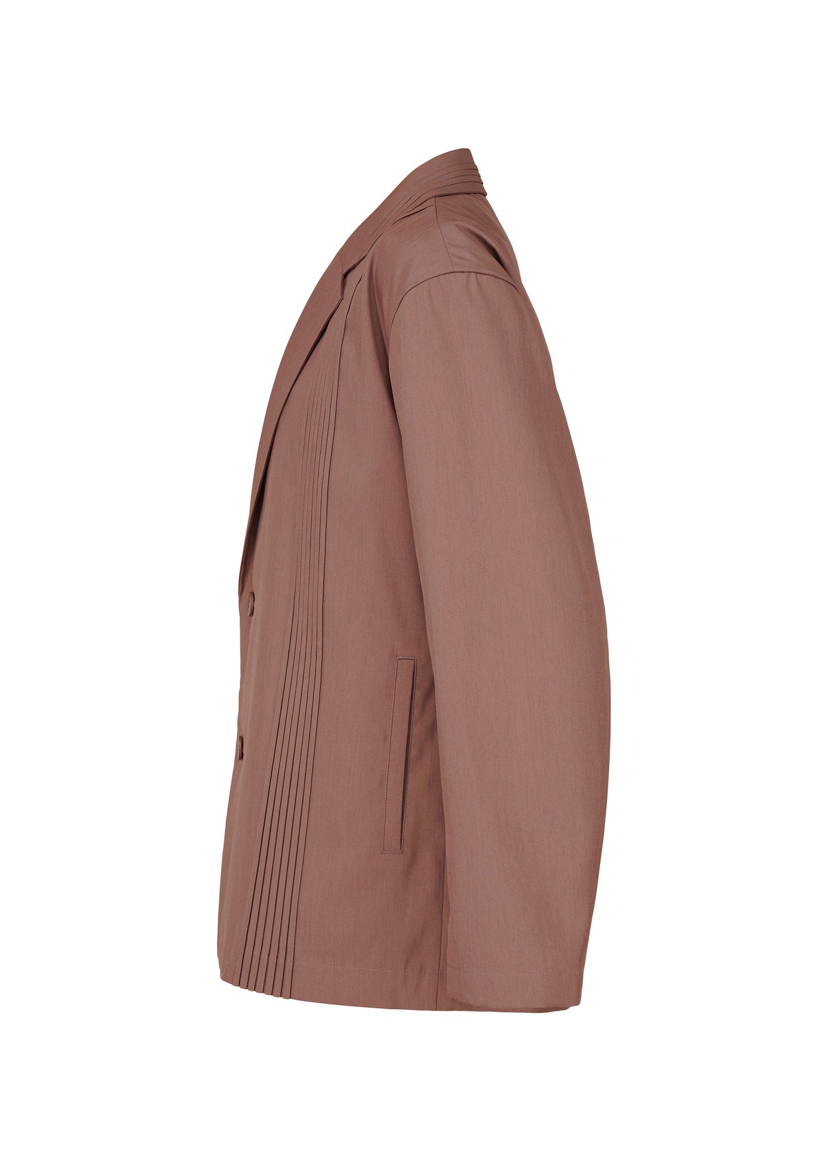 A detail shot of the IM Men AIR PLEATS jacket.