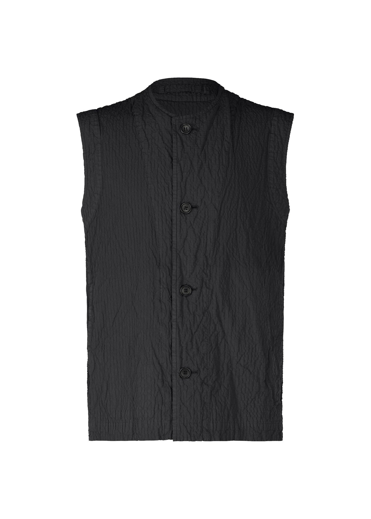 A product shot of the IM MEN SHRINK DYE vest in black (15).