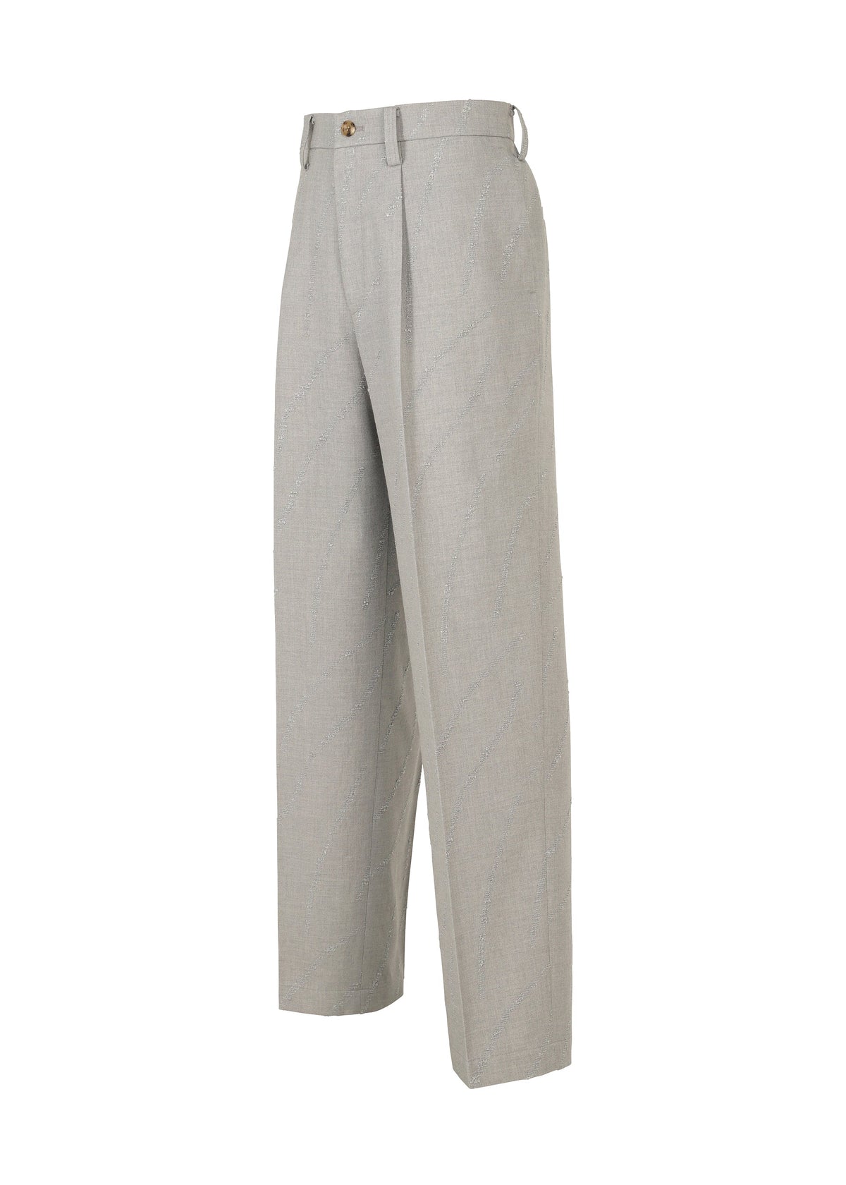 A detail shot of the IM MEN FLY WOOL trousers.