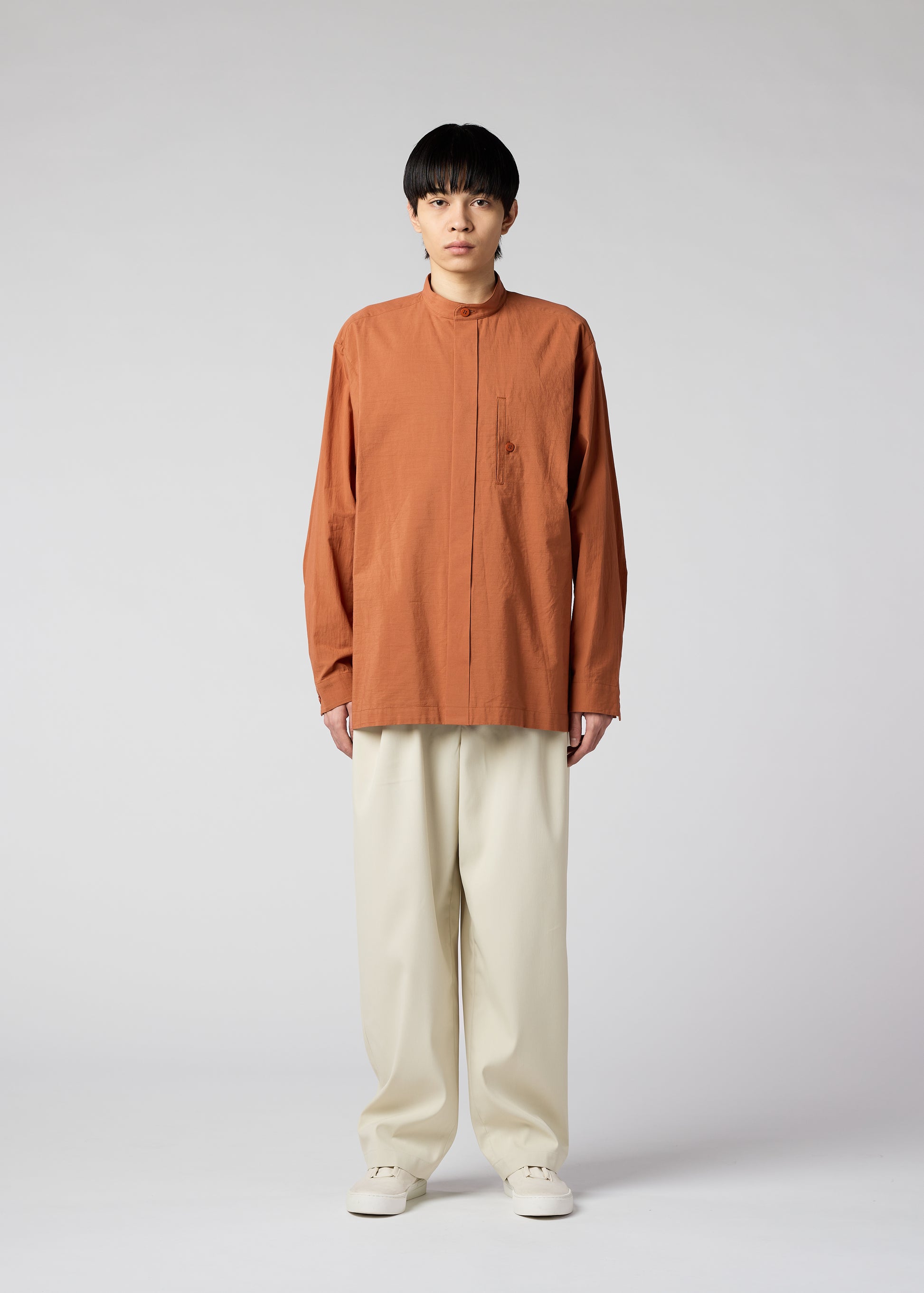 terracotta mens dress shirt Axel's Ranger Denim Snap Shirt In Terracotta, Terracotta / L