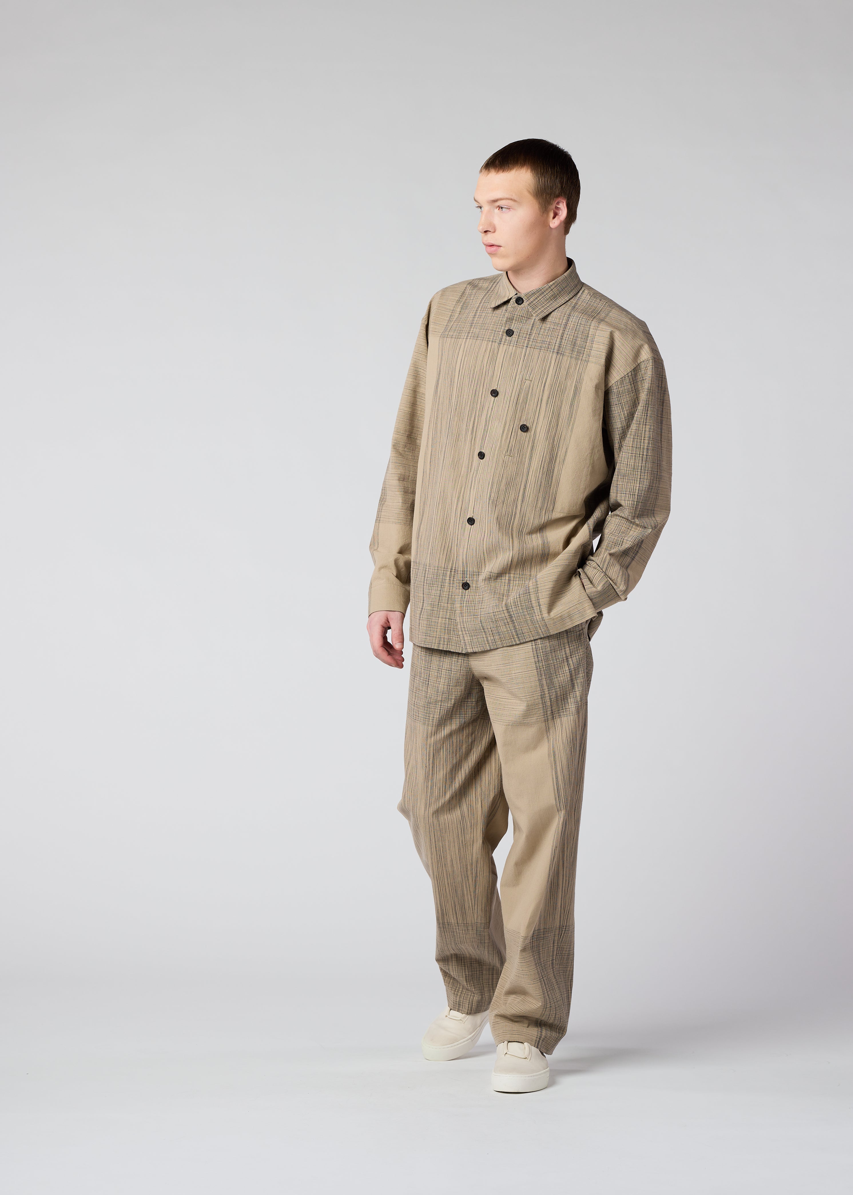 トップス mame kurogouchi KASURI Jacquard Blouse KASURI Shirt Beige – ISSEY MIYAKE EU