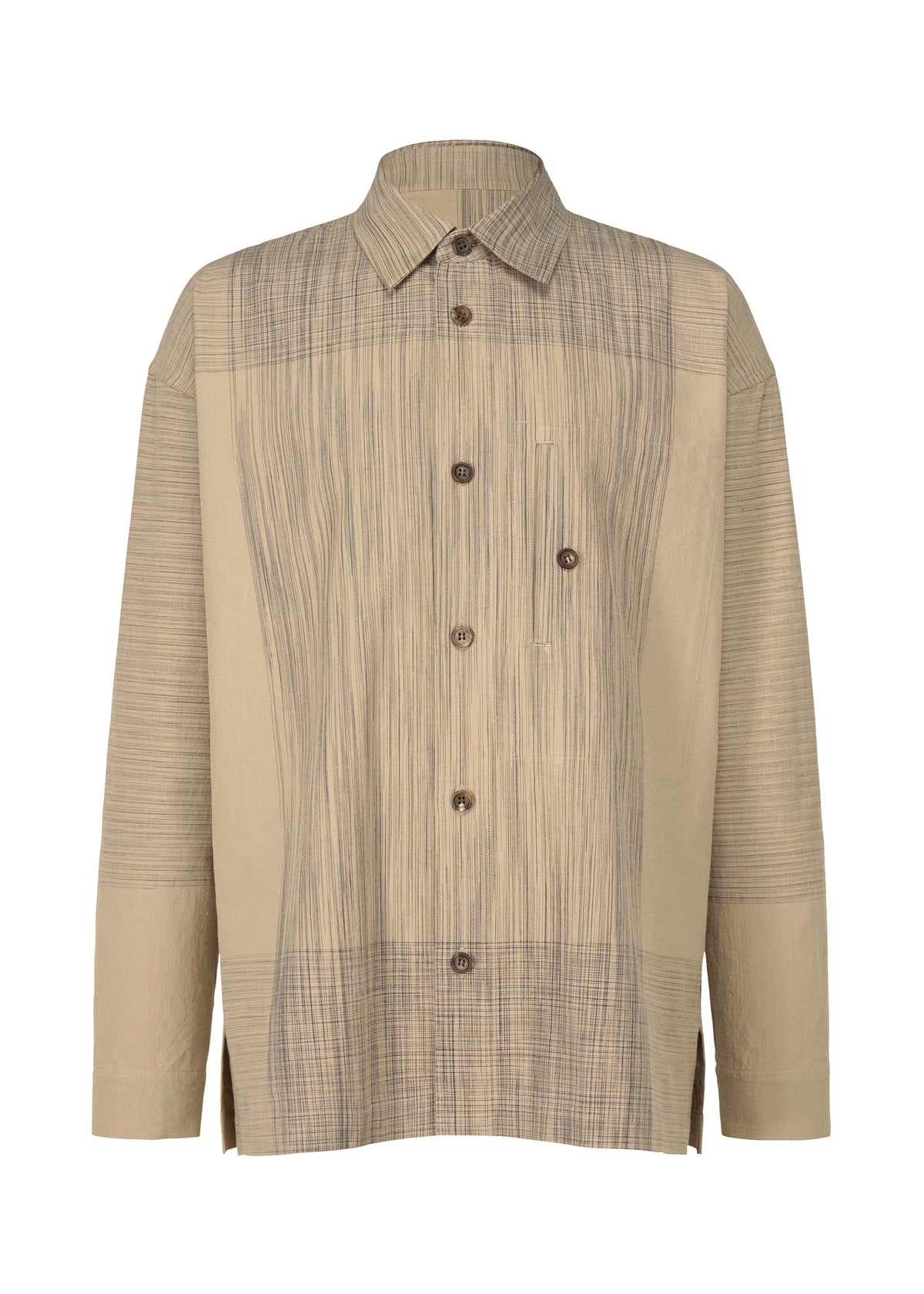 A product shot of the IM MEN KASURI shirt in beige (41).