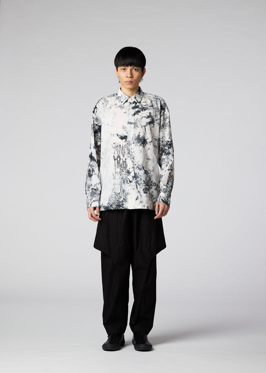 A model wears the IM Men ROKETSU shirt.