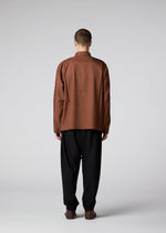 A model wears the IM Men WOOL LIKE COMPACT SHIRT shirt.