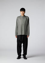 A model wears the IM Men WOOL LIKE COMPACT SHIRT shirt.