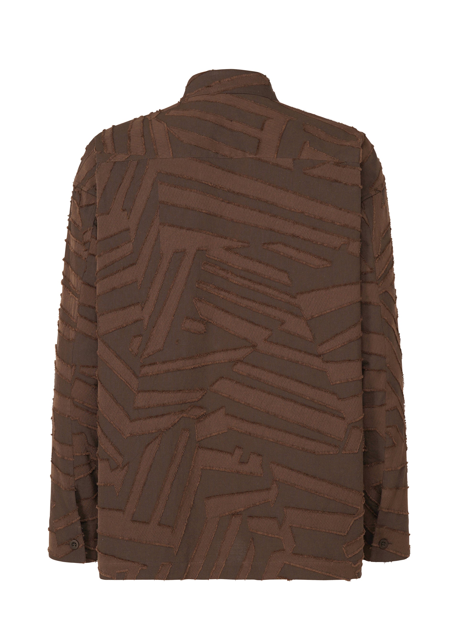 A detail shot of the IM Men GEOMETRY JACQUARD SHIRT shirt.