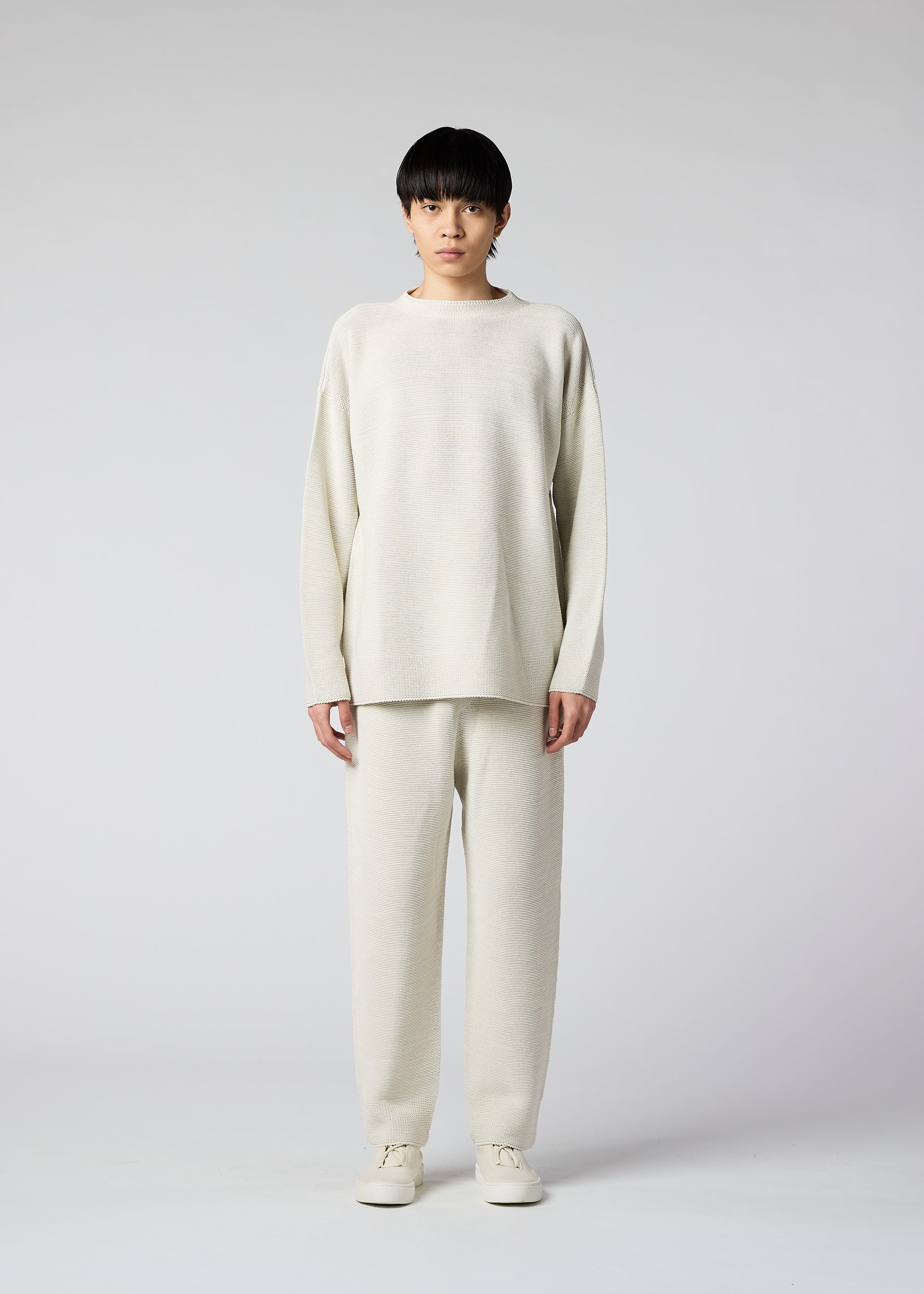 ISSEY MIYAKE ニット セーター チェック ローブ 洗える/セットアップ可】 着る度うっとり もちもちチェック柄