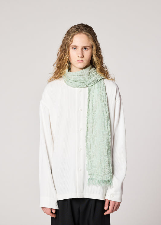 SHRINK BORDER STOLE Stole Grey
