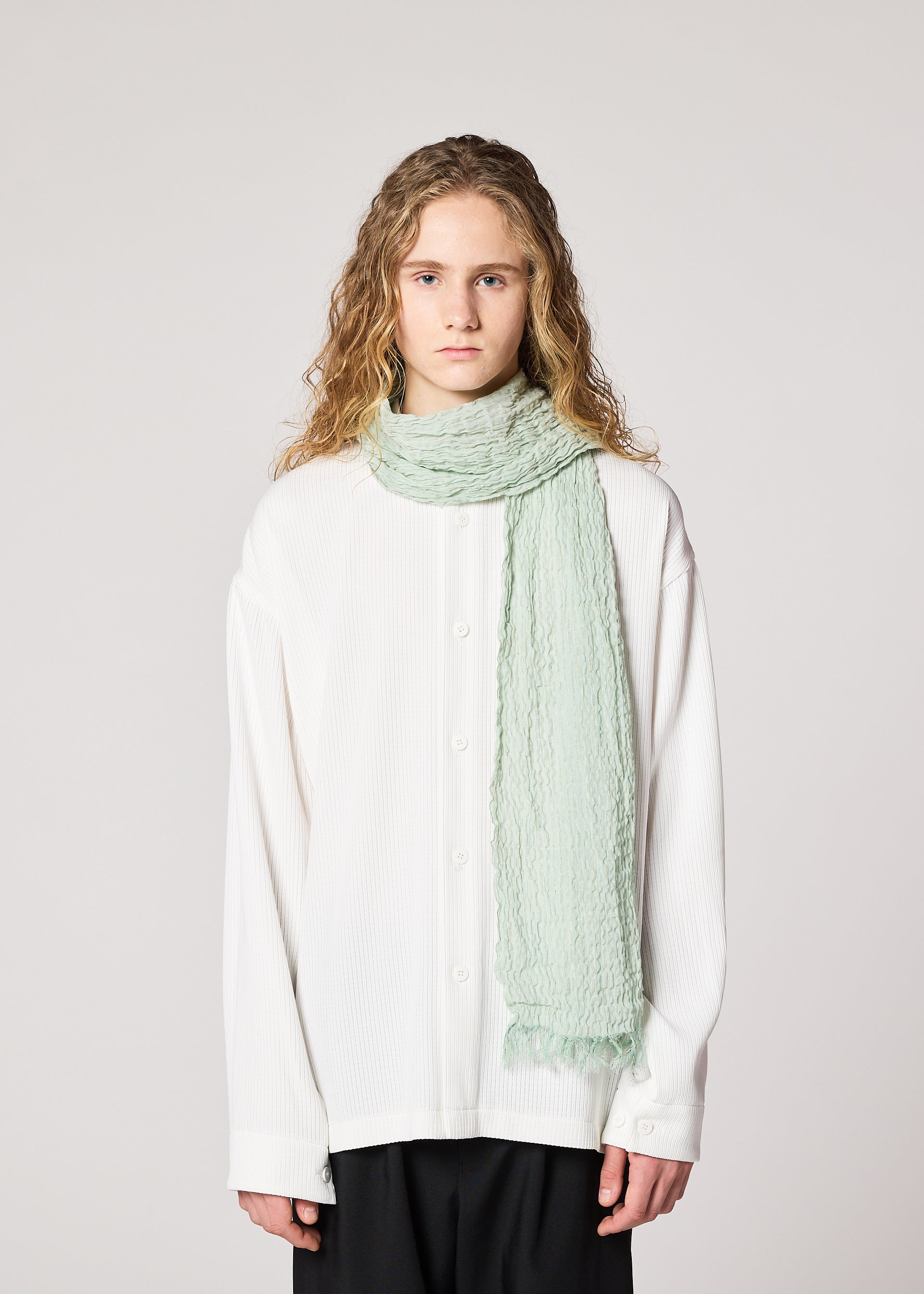 SHRINK BORDER STOLE Stole Light Purple