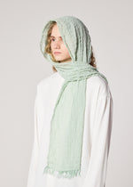 SHRINK BORDER STOLE Stole Sage Green