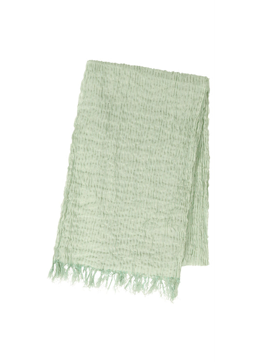 SHRINK BORDER STOLE Stole Sage Green