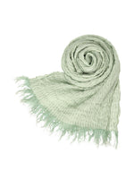 SHRINK BORDER STOLE Stole Grey