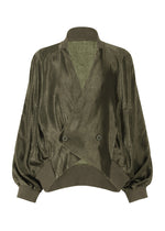 A product shot of the IM Men SATIN WASH jacket in khaki (65), recurring_style.
