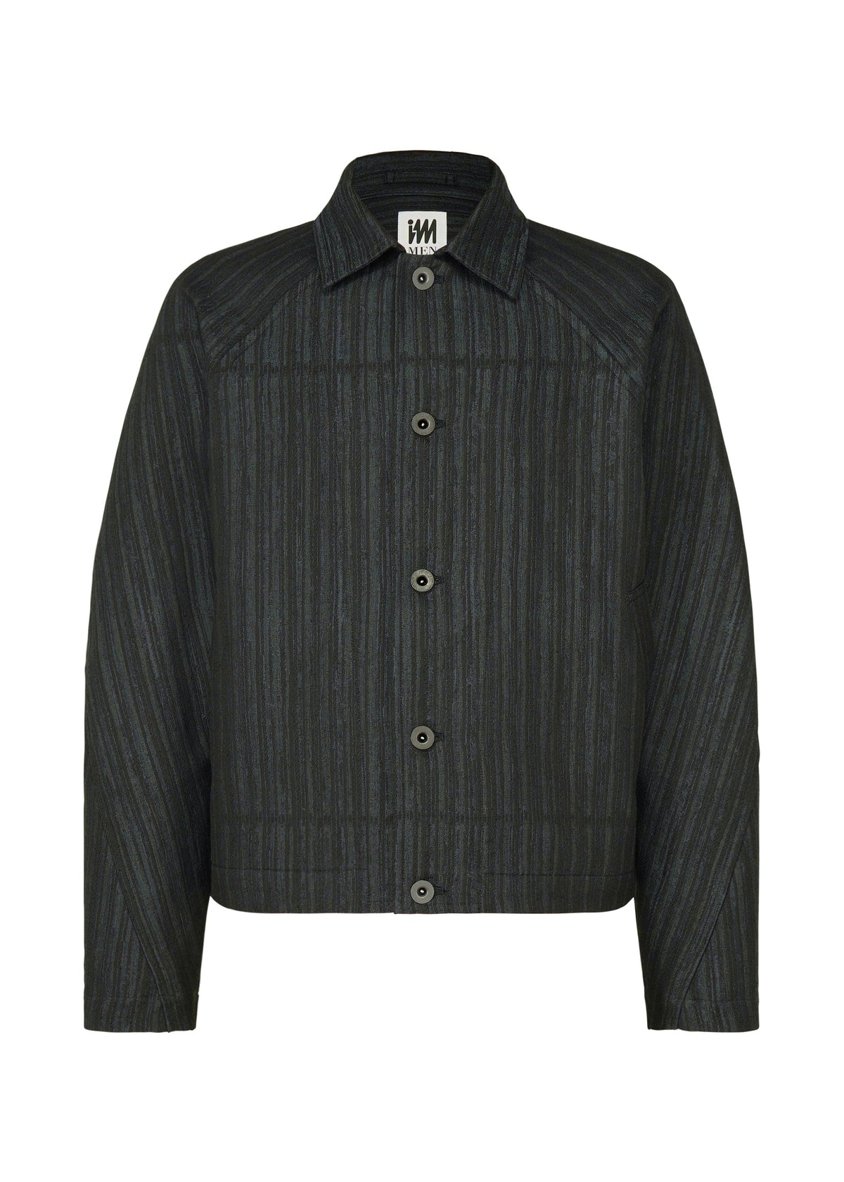A product shot of the IM MEN CURVINESS blouson in charcoal gray.