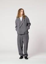 A model wears the IM MEN TEXTURES prêt à porter.