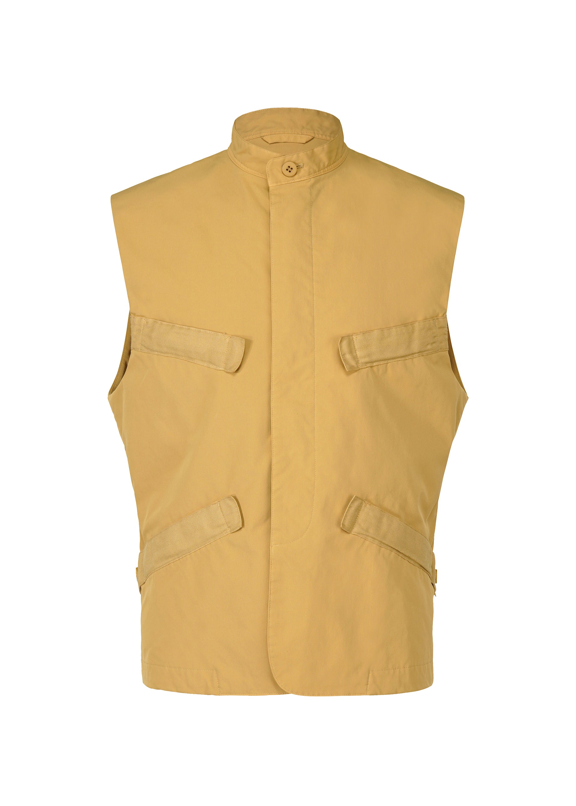 イッセイミヤケ Vest ベスト ジレ ベロア プリーツ加工 M 茶色 ブラウン ISSEY MIYAKE - イッセイミヤケ Vest ベスト ジレ ベロア プリーツ加工
