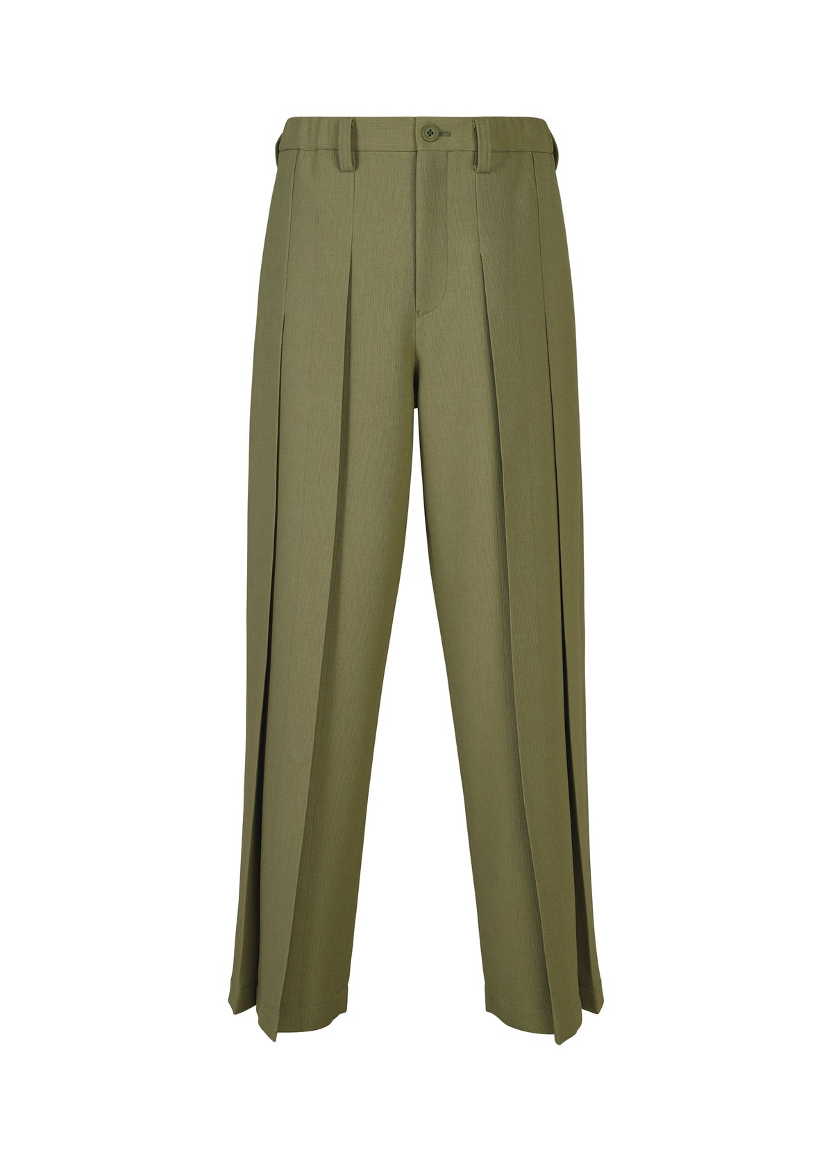 A product shot of the IM Men CORNICE trousers in khaki (65), recurring_style.