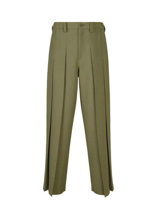 A product shot of the IM Men CORNICE trousers in khaki (65), recurring_style.