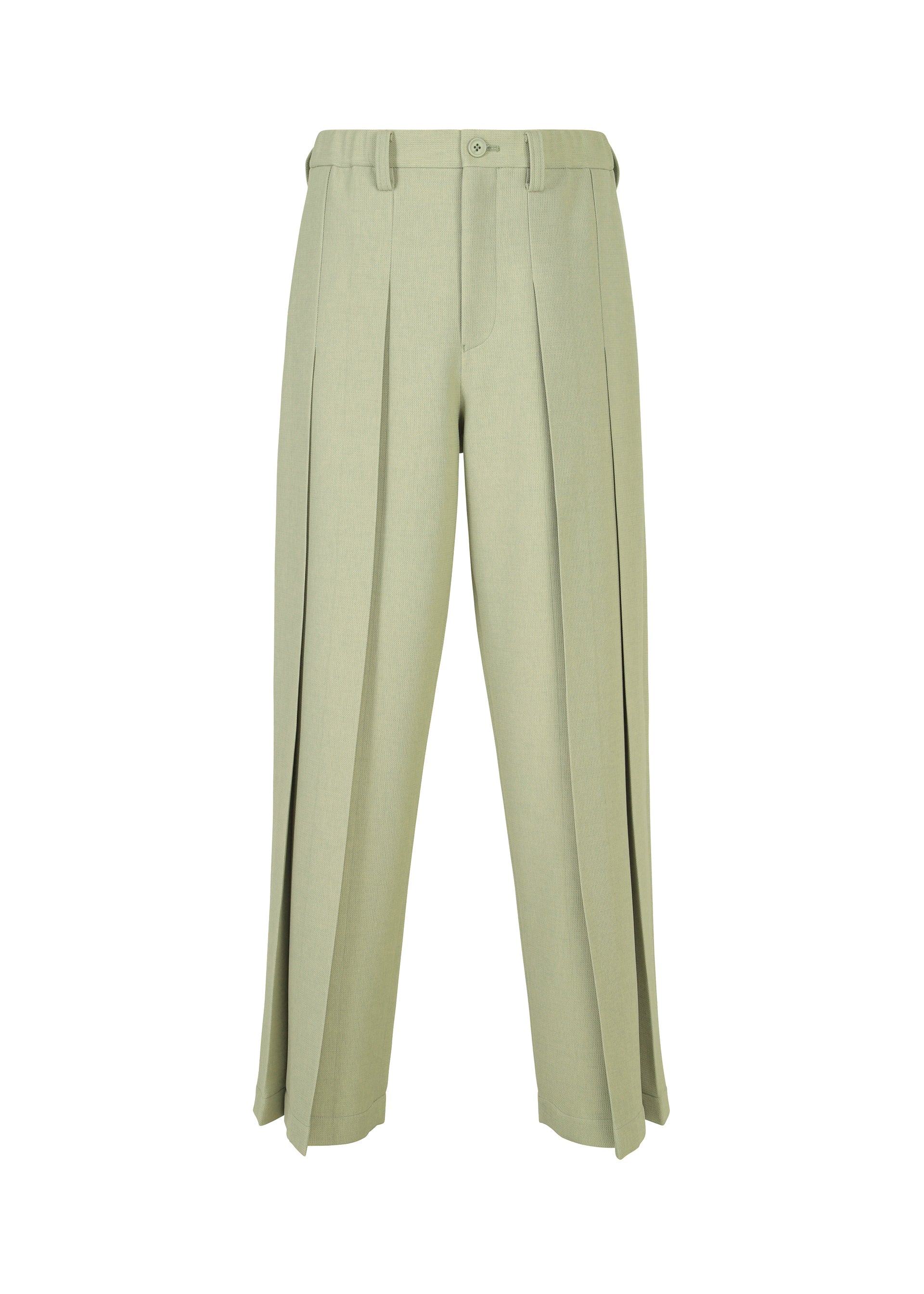A product shot of the IM Men CORNICE trousers in sage green (66), recurring_style.