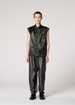 A model wears the IM Men SATIN WASH trousers.