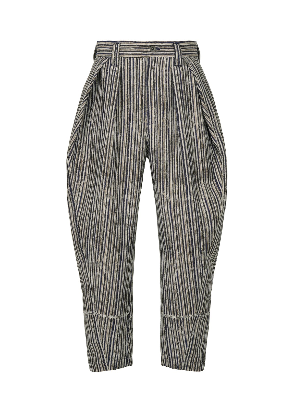 A product shot of the IM MEN CURVINESS trousers in light blue.