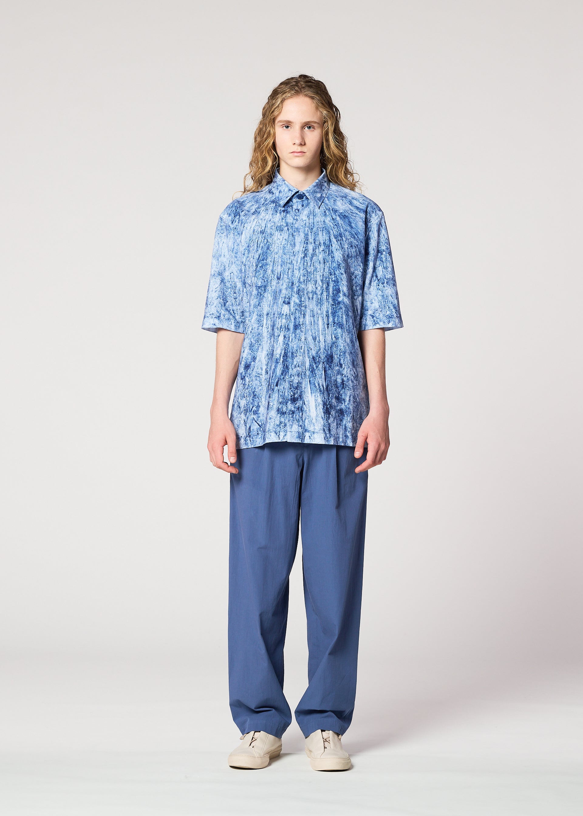 NAVY BOTTOMS Trousers Dark Blue – ISSEY MIYAKE EU