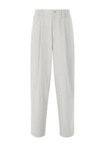 A product shot of the IM MEN NAVY BOTTOMS trousers in light gray.