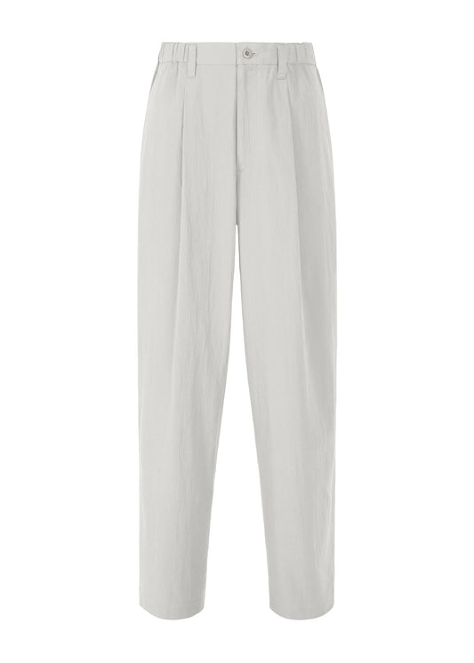 A product shot of the IM MEN NAVY BOTTOMS trousers in light gray.