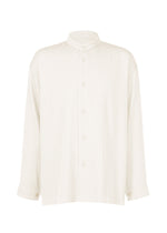 A product shot of the IM MEN ONE SIDE TUCK SHIRT prêt à porter in special white (02).