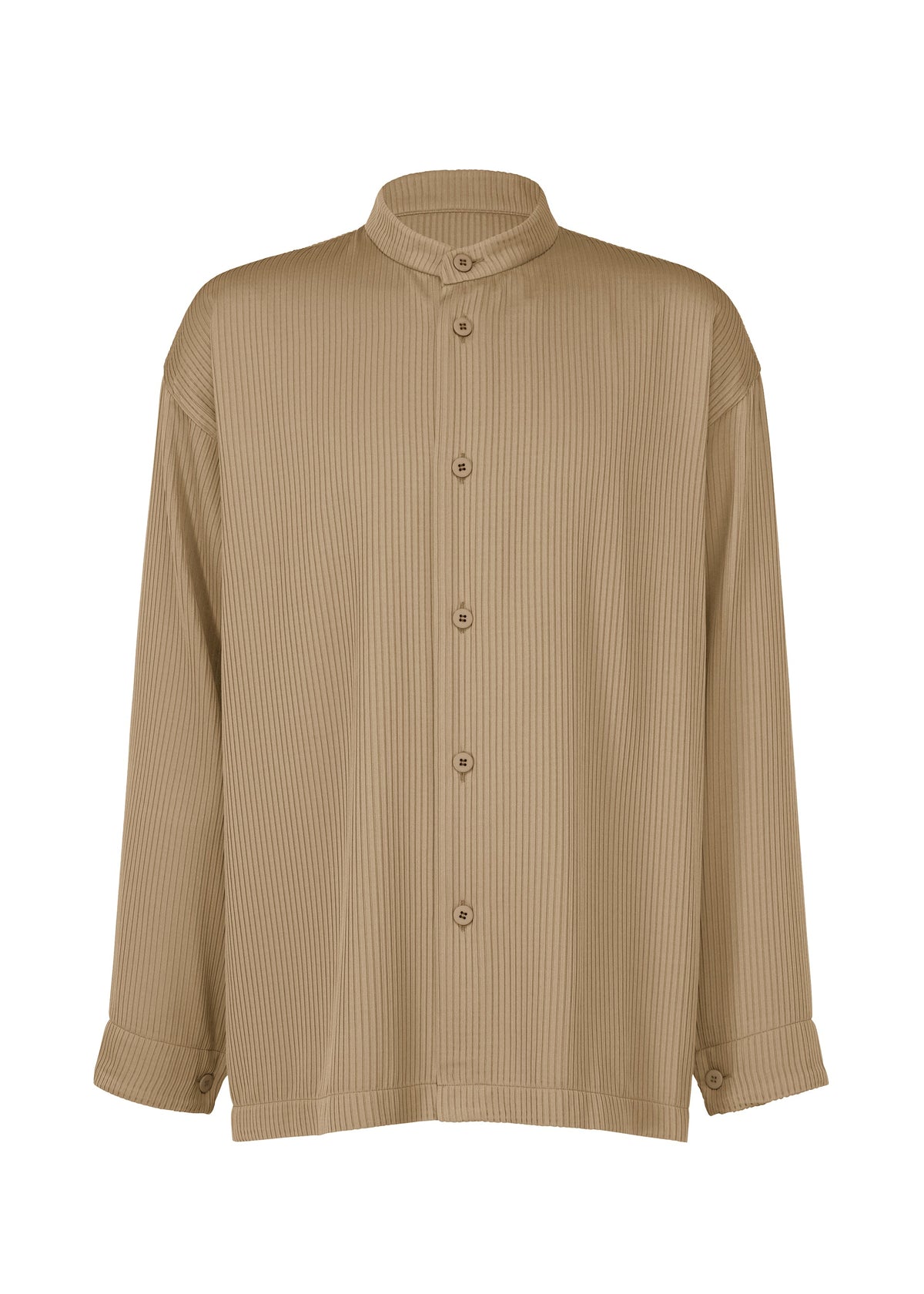 A product shot of the IM MEN ONE SIDE TUCK SHIRT prêt à porter in brown (43).