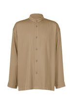 A product shot of the IM MEN ONE SIDE TUCK SHIRT prêt à porter in brown (43).